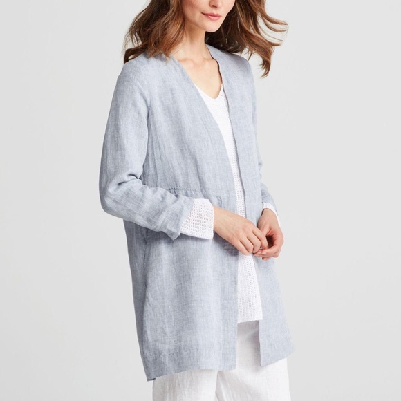 Eileen Fisher Tops - Eileen Fisher Yard-dyed Handkerchief Linen Jacket